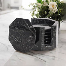 Load image into Gallery viewer, Marble Star Coasters Set Includes Elegant Holder
