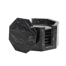 Load image into Gallery viewer, Marble Star Coasters Set Includes Elegant Holder
