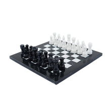 Load image into Gallery viewer, Marble 25cm Chess Set Black &amp; White (with box)
