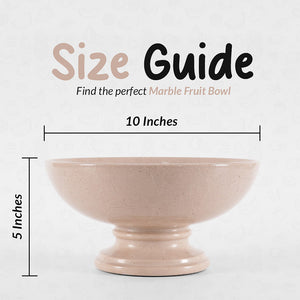 Chic 25cm Marble Fruit Bowl