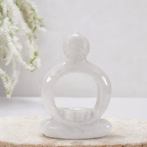 Serenity Awaits with Our Marble Buddha Incense Holder