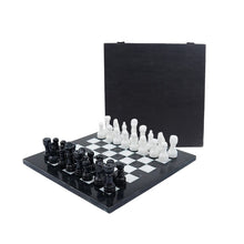 Load image into Gallery viewer, Marble 25cm Chess Set Black &amp; White (with box)
