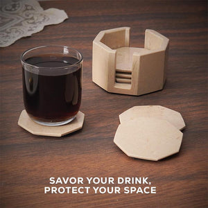 Marble Star Coasters Set Includes Elegant Holder