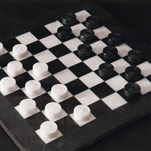 Load image into Gallery viewer, 38cm Checkers Set - Black &amp; White
