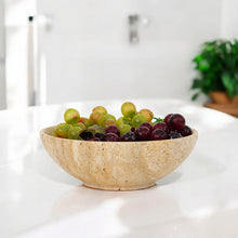 Load image into Gallery viewer, Travertine Fruit Bowl Without Stand
