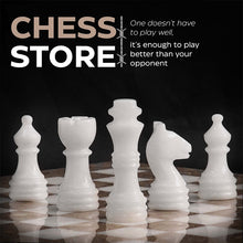 Load image into Gallery viewer, Marble 25cm Chess Set Oceanic &amp; White
