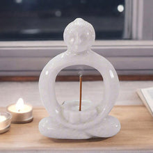 Load image into Gallery viewer, Serenity Awaits with Our Marble Buddha Incense Holder
