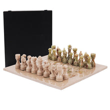 Load image into Gallery viewer, Marble 38cm Chess Set - Verona and Green
