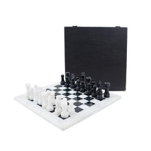 Load image into Gallery viewer, Marble 25cm Chess Set White &amp; Black (with box)
