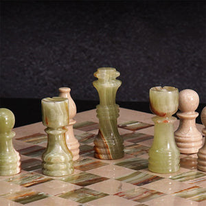 Marble 30cm Chess Set - Verona & Green