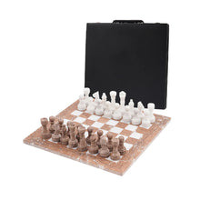 Load image into Gallery viewer, Exquisite Marble 38cm Chess Set - Marinara &amp; White
