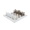 Marble 25cm Chess Set White & Oceanic (with box)