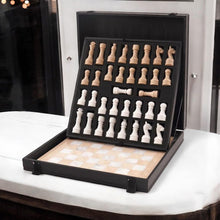 Load image into Gallery viewer, Marble 38cm Chess Set with Storage Box - Verona and White
