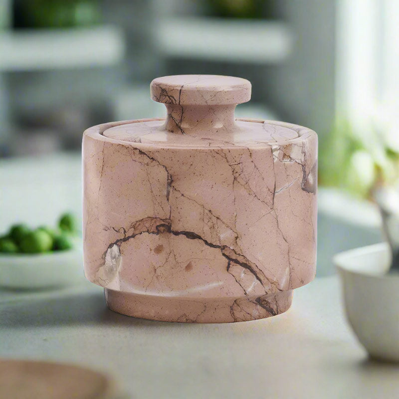 Elegant Marble Salt Cellar for Quick, Stylish Access to Spices