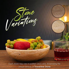 Load image into Gallery viewer, Travertine Fruit Bowl Without Stand
