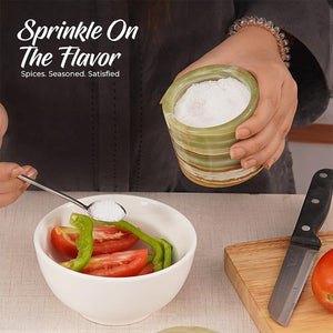 Marble Salt Cellar With Spoon