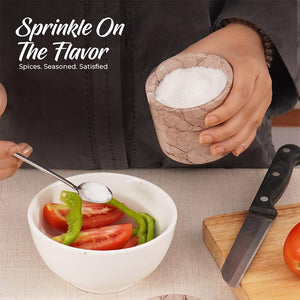 Marble Salt Cellar With Spoon