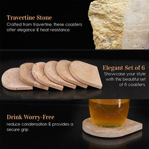 Travertine D-Style Coasters