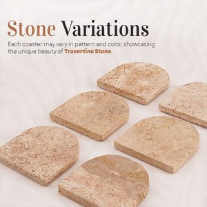 Travertine D-Style Coasters