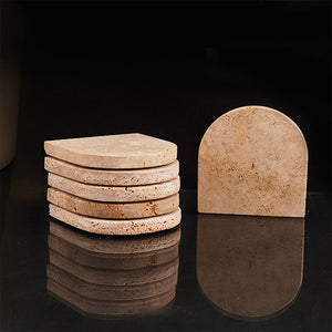 Travertine D-Style Coasters