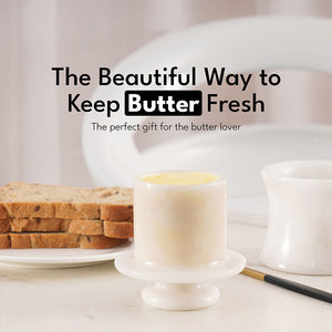 butter dish, butter crock, butter container