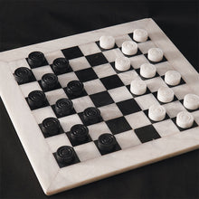 Load image into Gallery viewer, 38cm Checkers Set - White &amp; Black
