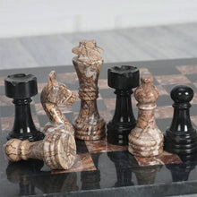 Load image into Gallery viewer, Chess Figures - Black &amp; Marinara
