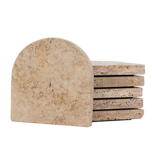 Travertine D-Style Coasters