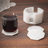 Marble Star Coasters Set Includes Elegant Holder