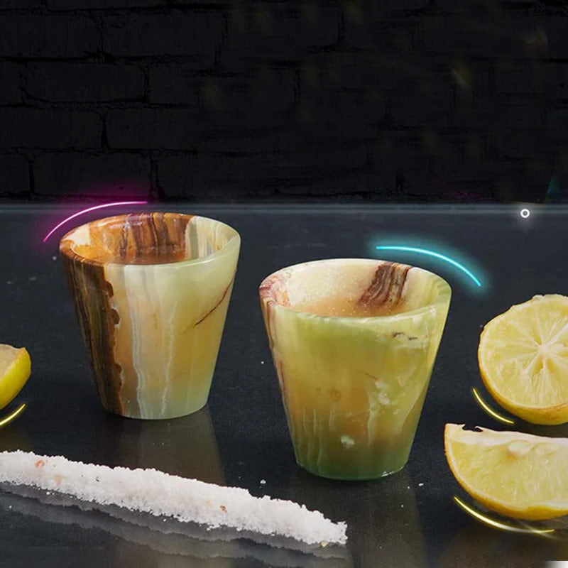 Marble Tequila Shot Glasses - B