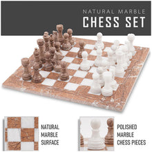 Load image into Gallery viewer, marble-38cm-chess-set-marinara-and-white
