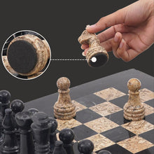 Load image into Gallery viewer, marble-38cm-chess-set-with-storage-box-black-coral
