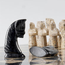 Load image into Gallery viewer, marble-elite-38cm-black-and-coral chess-set
