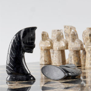 marble-elite-38cm-black-and-coral chess-set