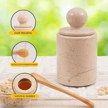 Load image into Gallery viewer, Premium Marble Honey Jar with Dipper Lid
