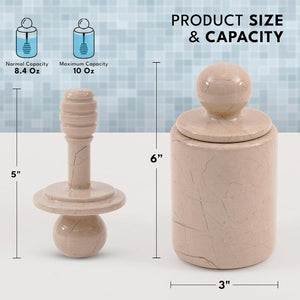 Premium Marble Honey Jar with Dipper Lid