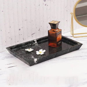 Discover elegance with our versatile, easy-to-clean Marble Rectangular Tray