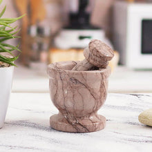 Load image into Gallery viewer, Mini Marble Mortar &amp; Pestle Set
