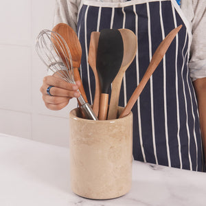 Marble White Utensils Holder